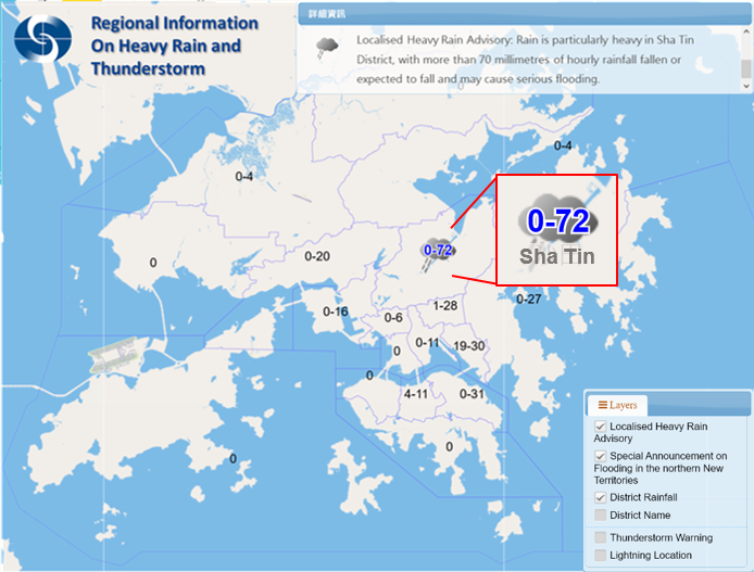 Launched the Localised Heavy Rain Advisory service