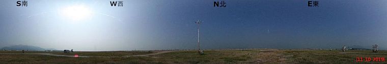 赤鱲角測風站的全景圖