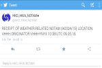 HKIA Weather Information Dissemination through Twitter: Weather-related NOTAM
