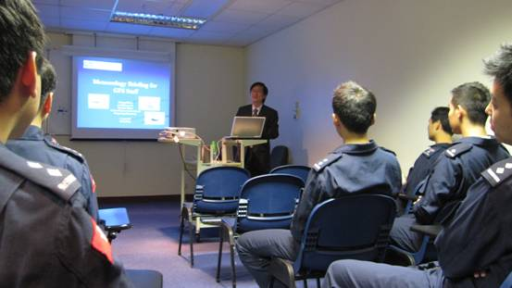 Dr. P.W. Li of the Observatory briefed GFS staff at their headquarters on the Observatory's aviation weather services including windshear