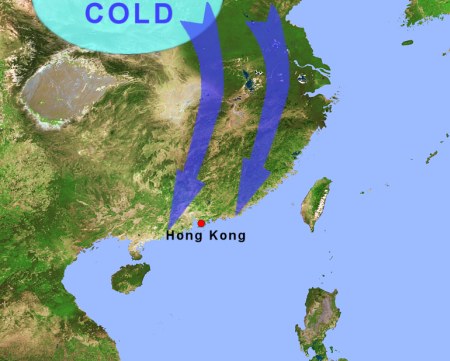 Figure 2     A schematic diagram of East Asian winter monsoon