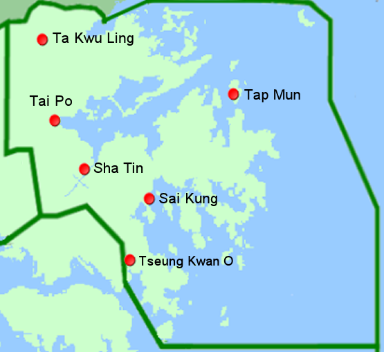 Map of New Territories East