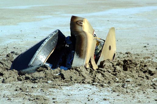 The Genesis capsule crashed on its return to the Earth on 8 September 2004