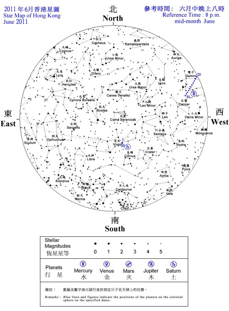 star map during Jun 2011