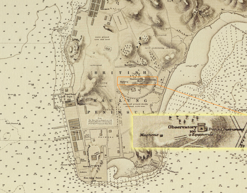 Nautical chart of Victoria Harbour, Hong Kong from 1886 to 1887