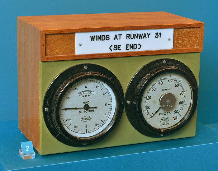 Wind dial to indicate wind direction and wind speed