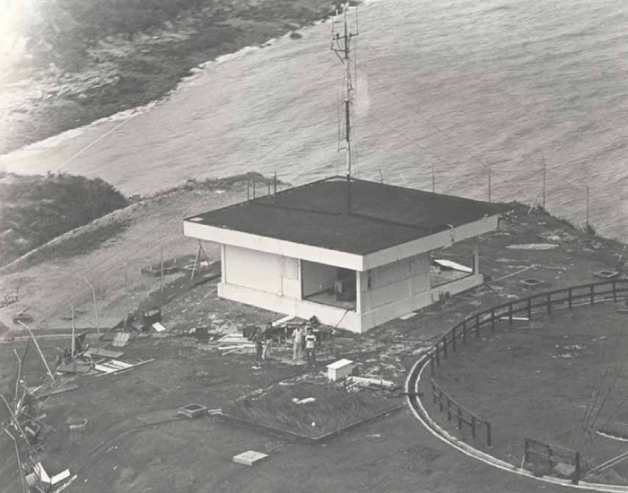 Temporary meteorological station at Chek Lap Kok