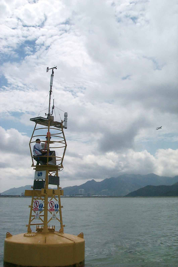 Swaying weather buoy