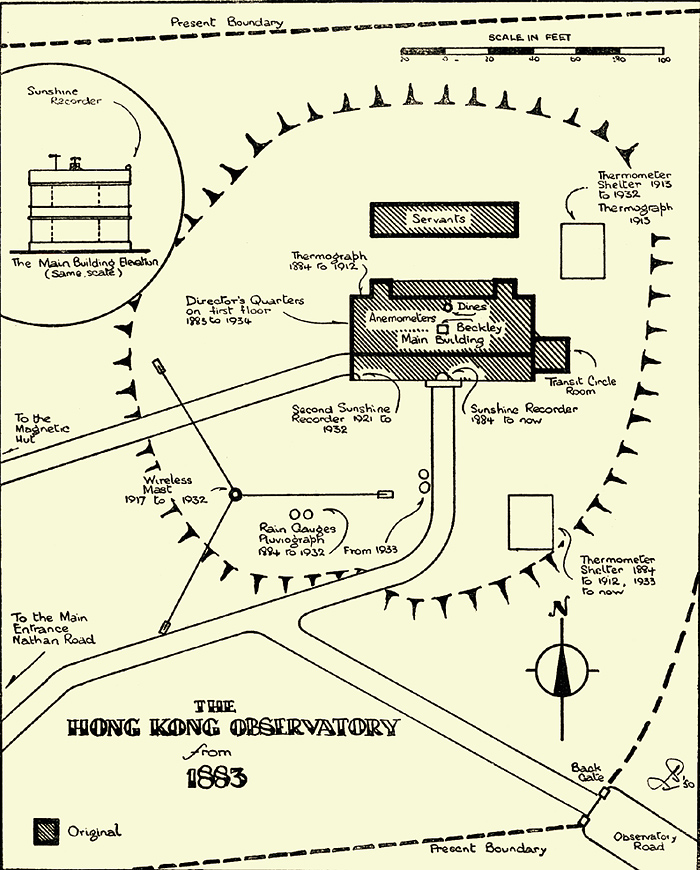 Location map of the Hong Kong Observatory