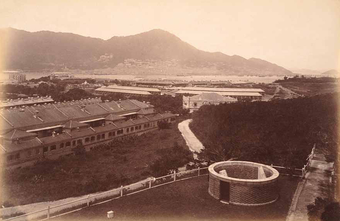 A photograph taken at the Observatory facing southwest in the early days