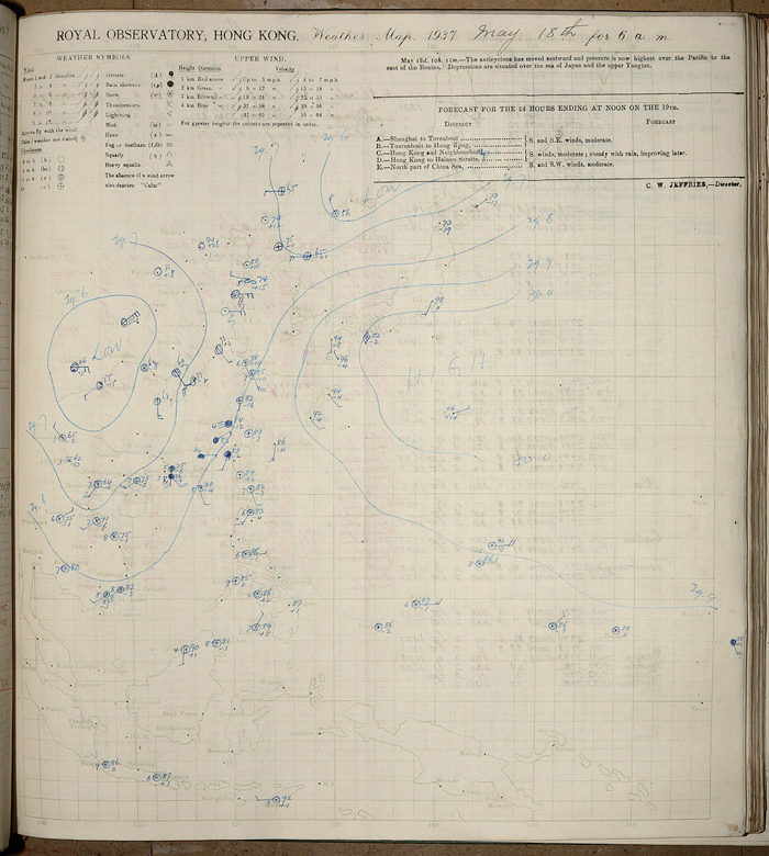 Weather chart for use by pilots