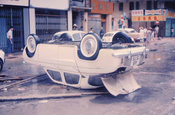 Capsized car