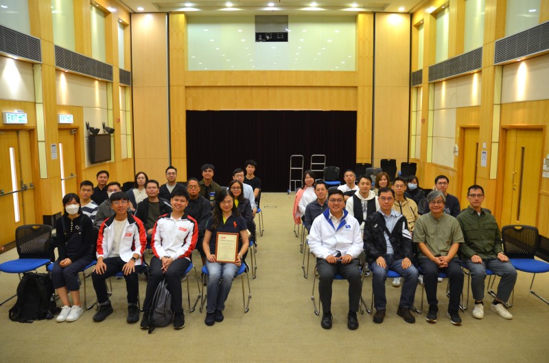 Group photo of members of IMechE-HK and HKO staff