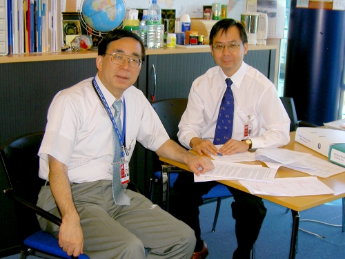 B.Y. Lee pictured with Dr. T. Toya (Left), Regional Director for Asia and the South-west Pacific, WMO