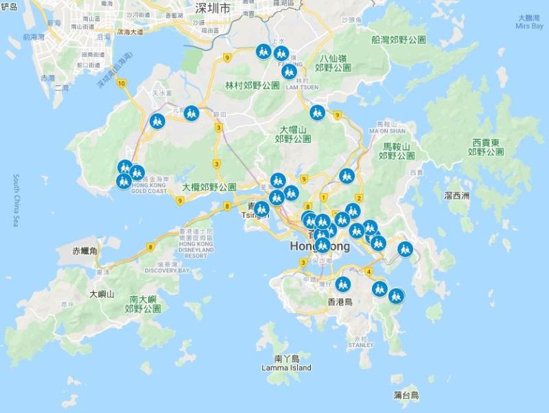 輻射外展教育計劃啟動以來參與學校的分佈