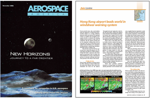 Figure 2.   An article covering the LIDAR wind shear alerting system developed by the Observatory in the November 2006 issue of 