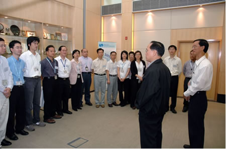 Mr Tsang spoke to staff representatives