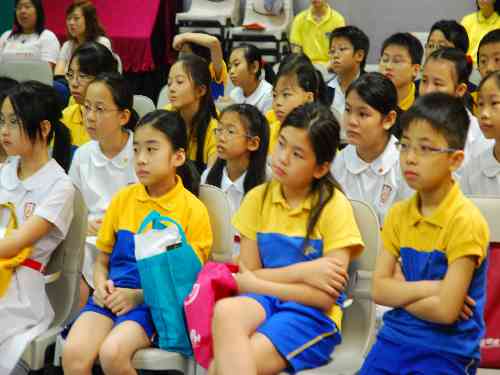 School Children listening to the talk