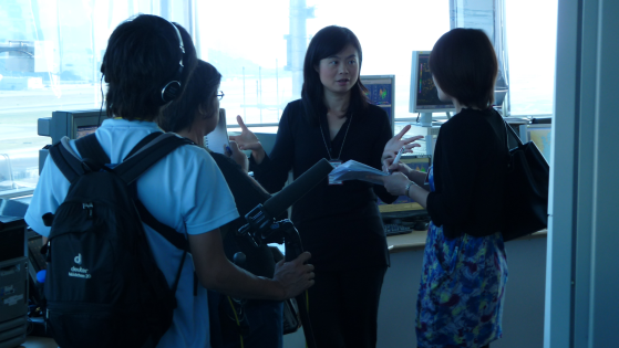 Ms Queenie Lam, Senior Scientific Officer of the Hong Kong Observatory, gave an interview in the documentary TV programme 