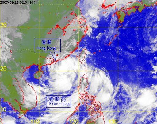 Infra-red imagery of Francisco