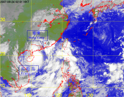 Infra-red imagery of Francisco
