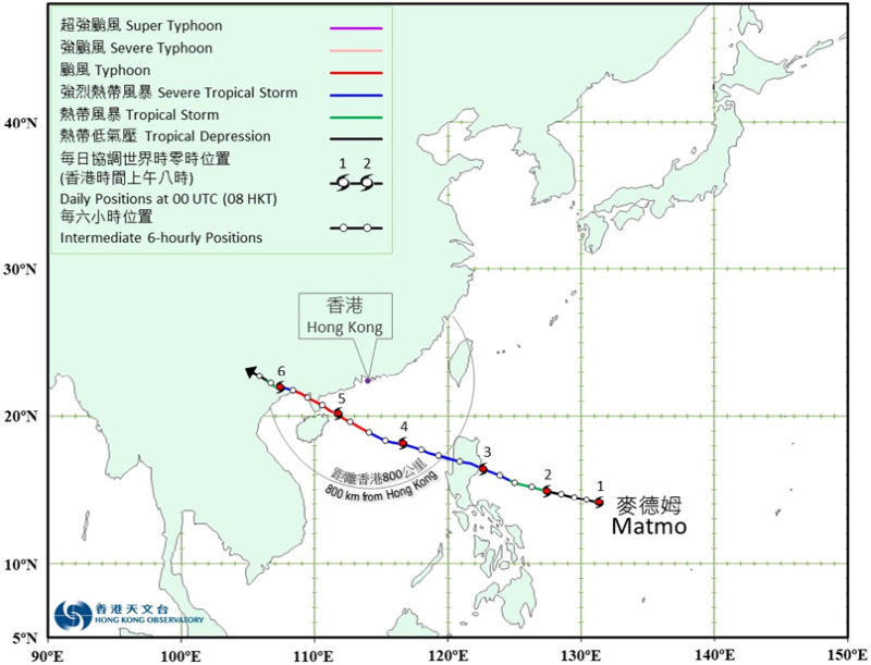 麥德姆(2521)的暫定路徑圖