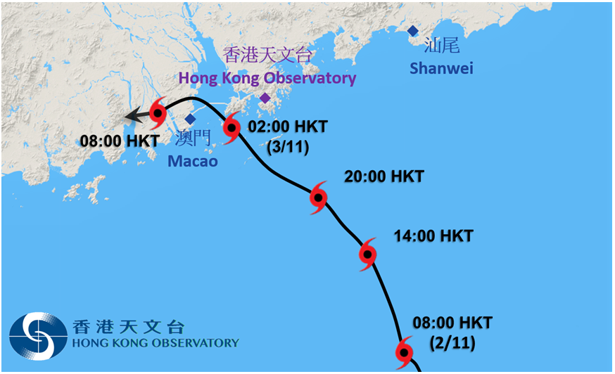 Provisional track of Nalgae (2222)