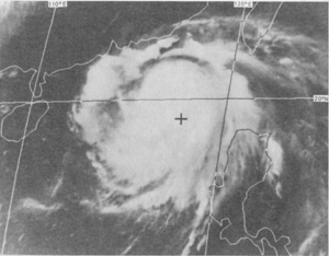 GMS-2 infra-red imagery of Typhoon Ellen