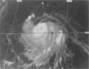 GMS-2 infra-red imagery of Typhoon Ellen