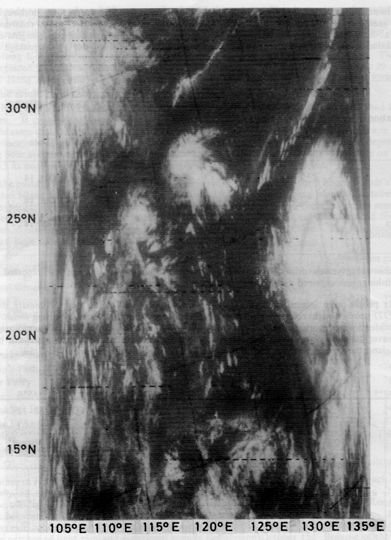 NOAA-4 APT picture of Typhoon Elsie