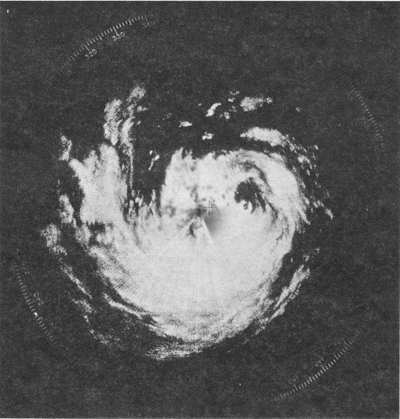 Radar picture of Typhoon Hope