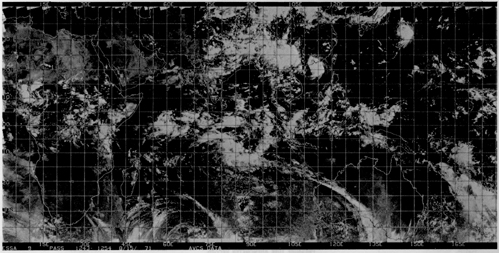 A digitized mosaic of satellite picture of Typhoon 