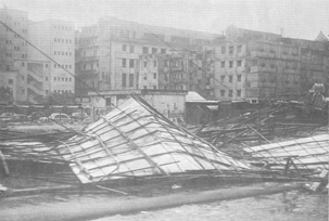  A scaffolding near the Central Hotel in Lockhart Road