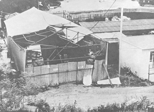 A building at Shek Pik damaged by the Typhoon
