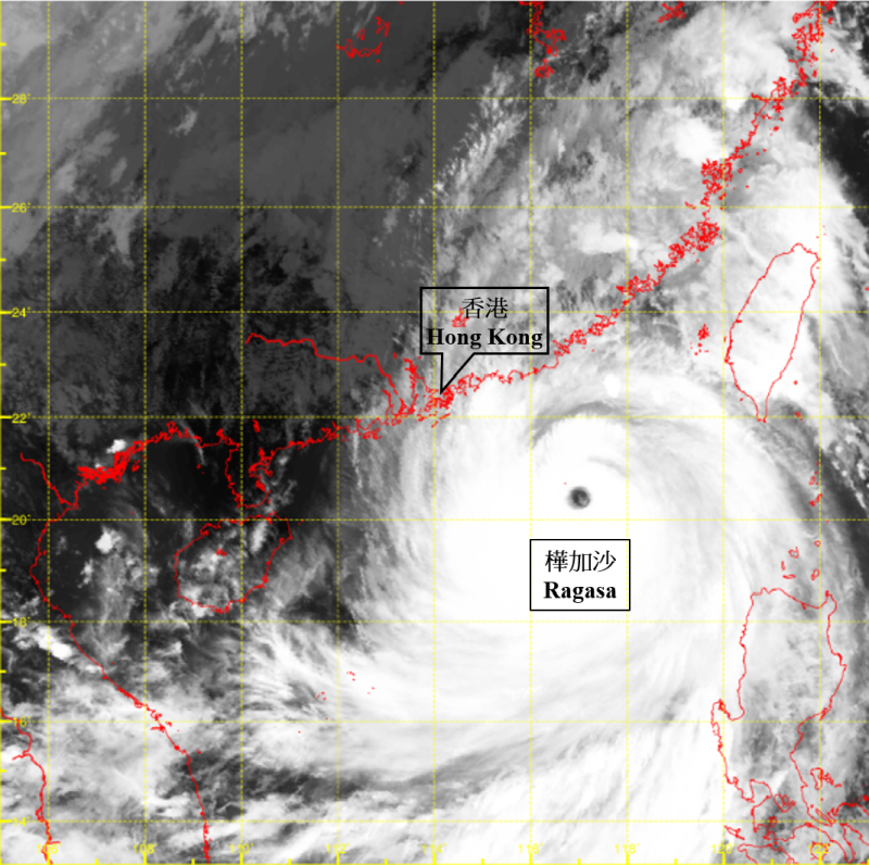 二零二五年九月二十三日下午2時20分左右的紅外線衛星圖片。