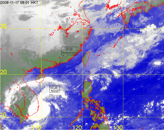 Satellite infra-red imagery