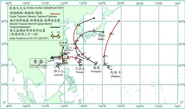 Tropical cyclone tracks in September 2010