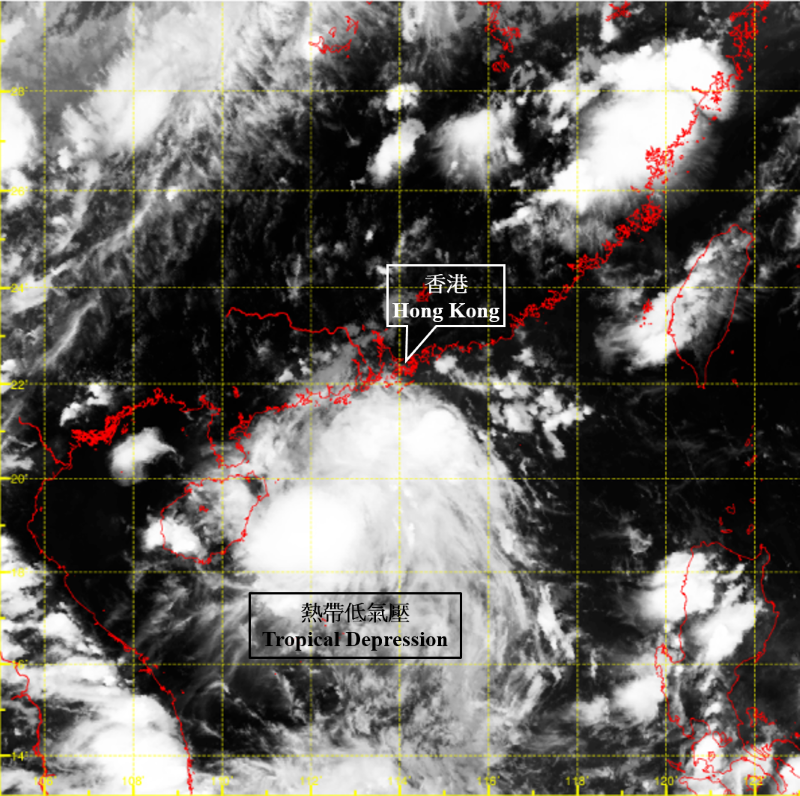 Infra-red satellite imagery at around 5 p.m. on 26 June 2025.