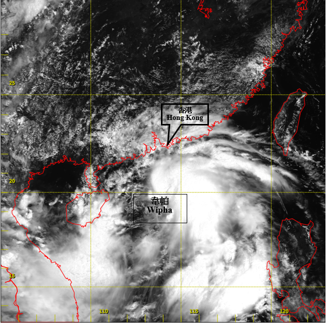 Visible satellite imagery around 11 a.m. on 31 July 2019.