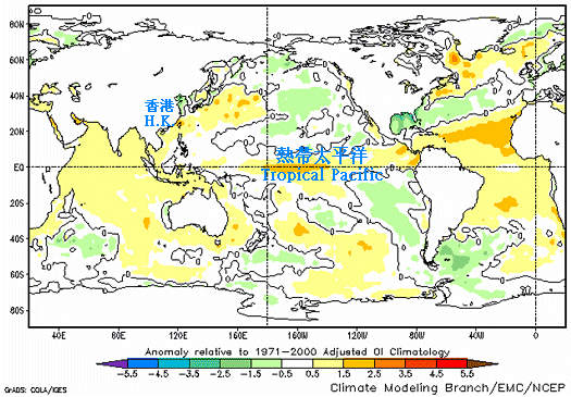 Sea surface temperature anomalies