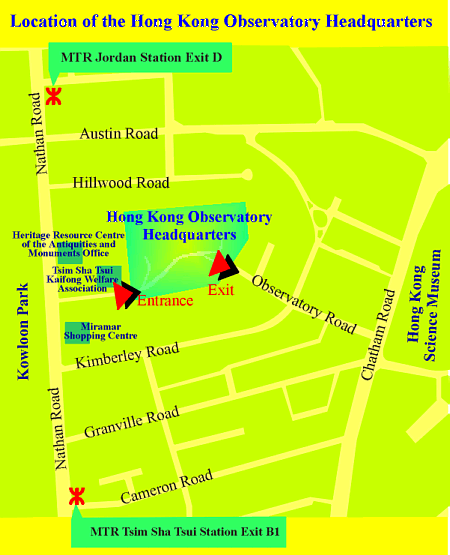 Location of the Hong Kong Observatory