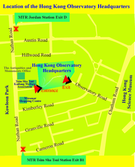Location of the Hong Kong Observatory