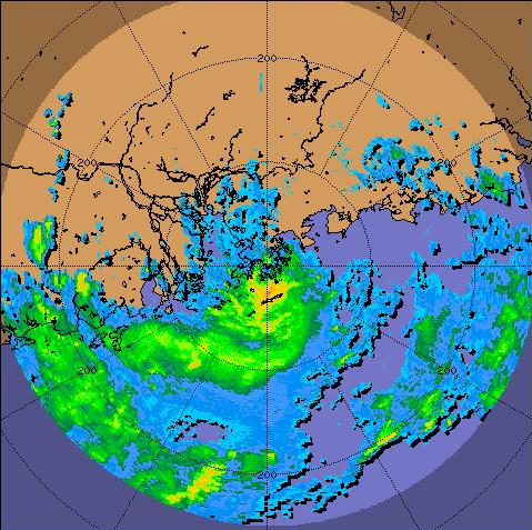 Radar echoes of Fengshen at 4 a.m. on 25 June 2008.