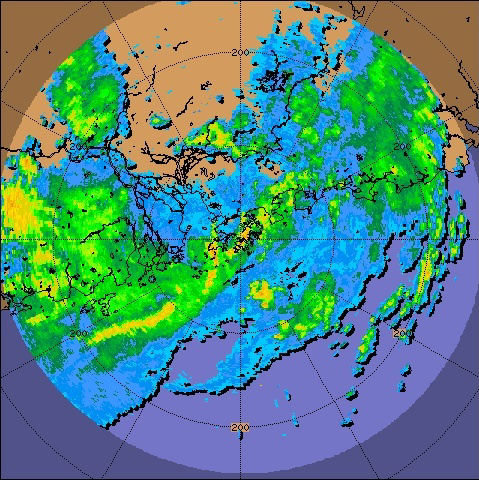 Radar imagery at 2:42 a.m. on 21 September 2010