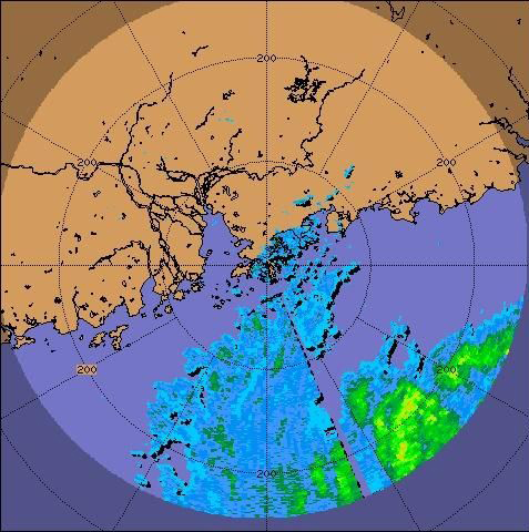 Radar echoes of Hagupit at 10 a.m. on 23 September 2008.