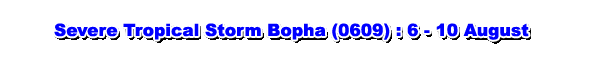 Severe Tropical Storm Bopha (0609) : 6 - 10 August