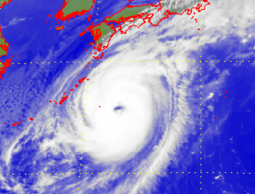 Satellite picture of Super Typhoon Phanfone (1418)