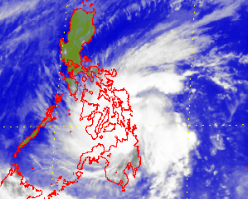 Satellite picture of Tropical Storm Jangmi (1423)