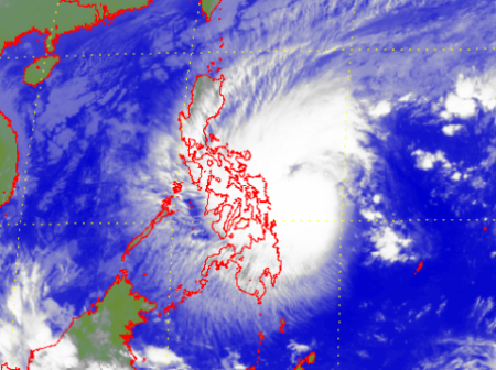 Satellite picture of Typhoon Mekkhala (1501)