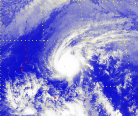 Satellite picture of Super Typhoon Higos (1502)